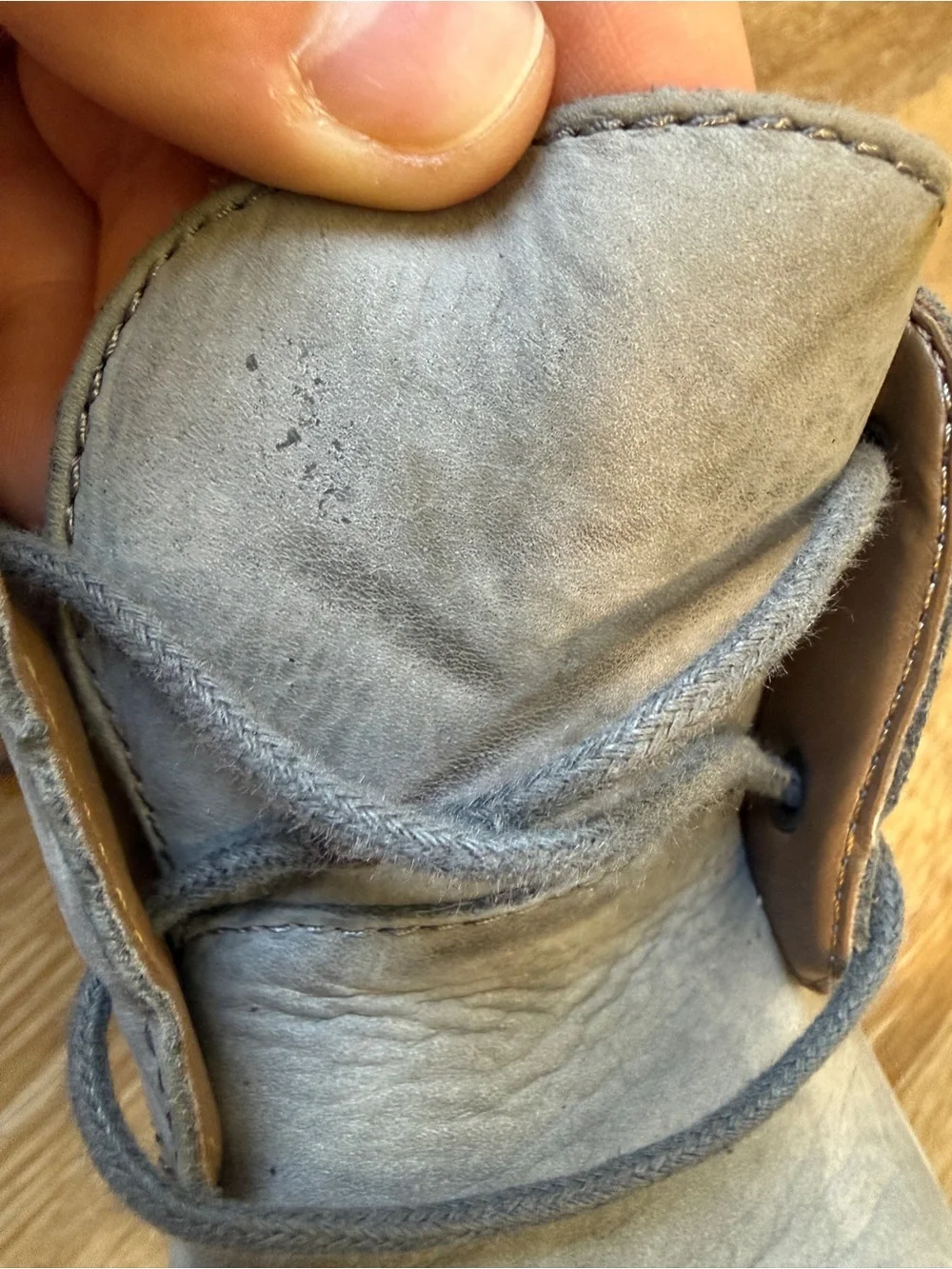 Dansko Gray Nubuck Leather Wedge Ankle Booties Lace Up Comfort EU 37 US 6.5